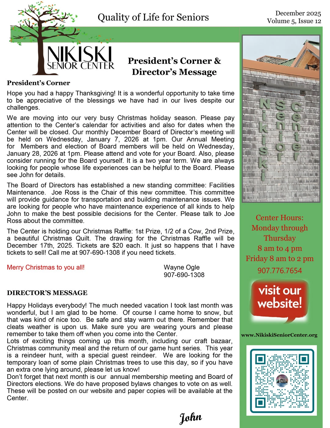 December 2025 Newsletter