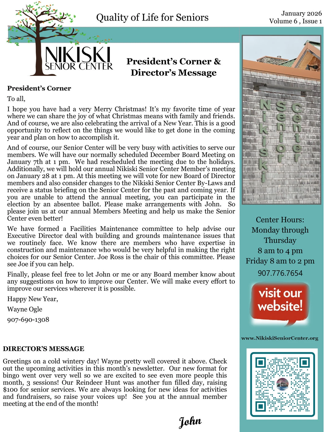 January 2026 Newsletter