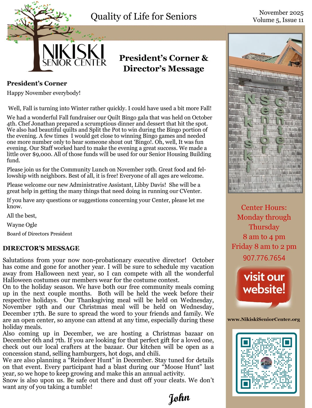 November 2025 Newsletter